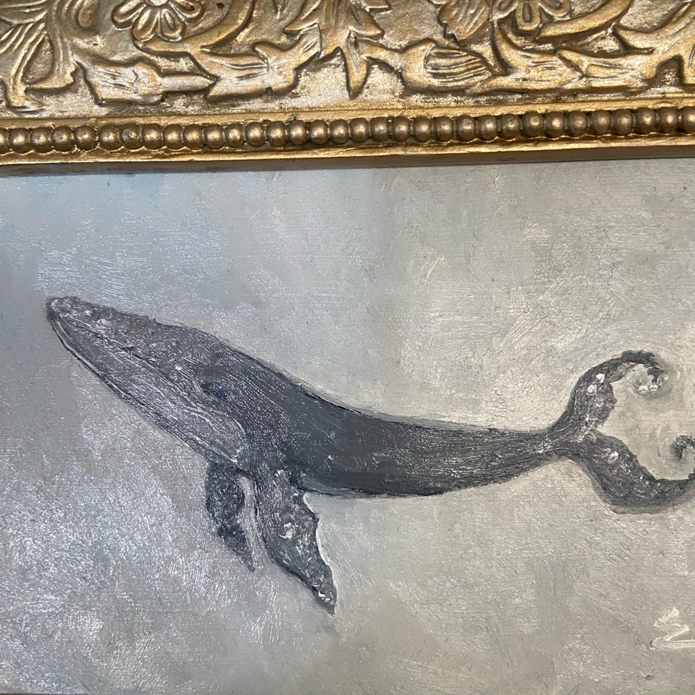 Original oil Painting, humpback whale